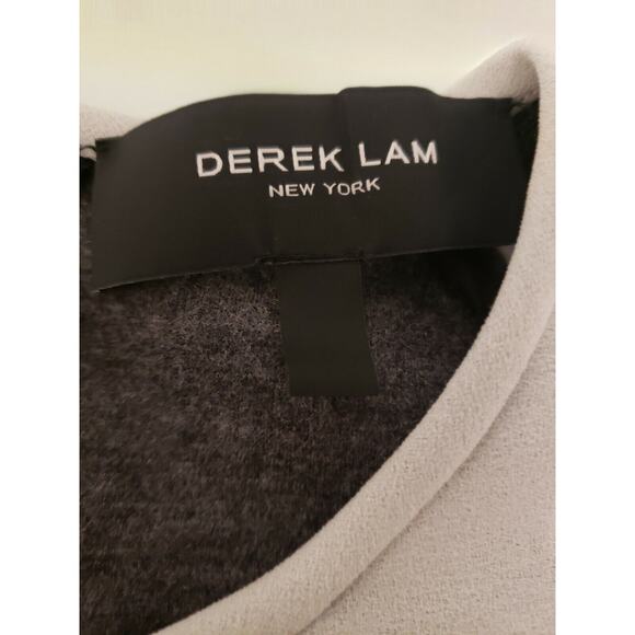DEREK LAM Gold White Colorblock Gray Wool Blend Lace Vest Sweater Size 6 IT 42 - Picture 6 of 6